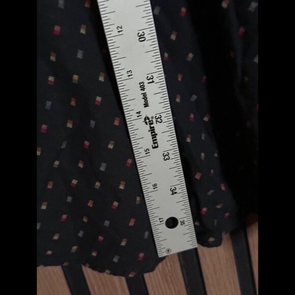 Fossil Fit & Flare Dress US 2 / XS Womens Black Sleeveless Geometric Pockets - Picture 5 of 9